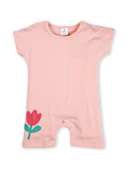 Blumbuds - Baby Girls Peach Cotton Romper