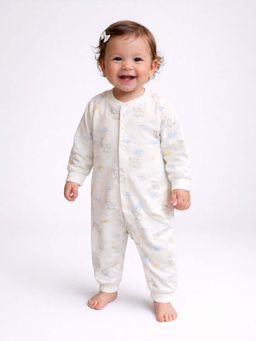 Little Surprise Box - Cream Elephant Ballon Full Sleeves Romper