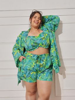 CURVY STREET - Women Green Delta Co-Ord Set