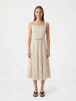 Cover Story - Women White Alixia Polka Dress