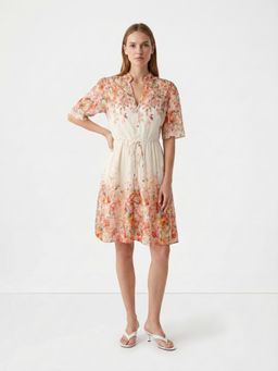 Cover Story - Women Peach Helena Floral Dress