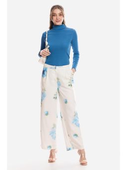 Virgio - Floral Tencel Floral Wide-Leg Trousers For Women