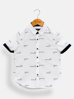 One Friday - Writing Print Shirt-Off White