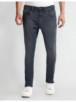 U.S. Polo Assn. Denim Co. - Men Black Cotton Solid Slim Fit Jeans