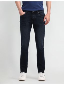 U.S. Polo Assn. Denim Co. - Men Blue Cotton Solid Slim Fit Jeans