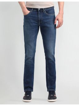 U.S. Polo Assn. Denim Co. - Men Blue Cotton Solid Skinny Fit Jeans