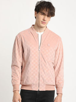 The Bear House - Mens Pink Checks Bomber Jacket