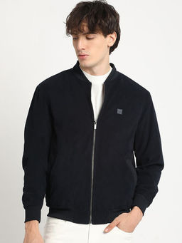 The Bear House - Mens Navy Solid Bomber Jacket