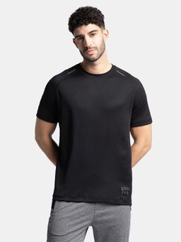 Jockey - MV16 Men Lightweight Microfiber Solid Active Wear T-Shirt - Black