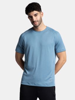 Jockey - MV16 Men Lightweight Microfiber Solid Active Wear T-Shirt - Provincial Blue