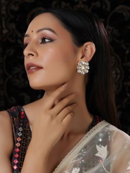 Ruby Raang Studio - Oversized Round Kundan Studs