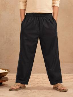 KiddoPanti - Boys Rayon Woven Solid Traditional Ethnic Pyjamas