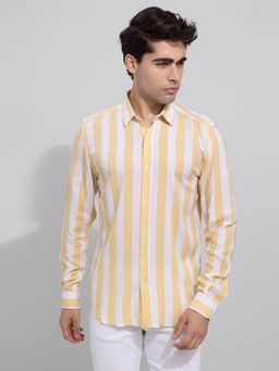 Snitch - Attrayant Yellow & White Shirt