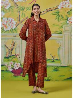 Lakshita - Aavya Burnt Orange Printed Co-Ord Set