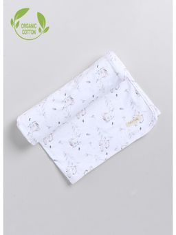 Cot and Candy - White Organic Cotton Constellation Swaddle Wrap