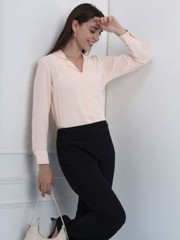 FITHUB - Peach Women Long Sleeves Shirt Style Top