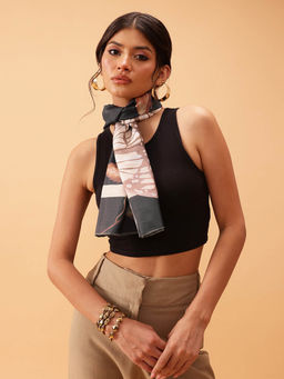 Silk Land - Women'S Animal Printed Silk Scarf