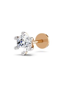 Sparkles - Solitaire Lab Grown Diamonds Nosepin For Women 0.5 Ct 14Kt Rose Gold