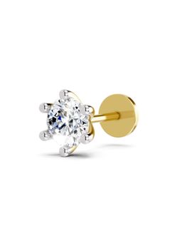 Sparkles - Solitaire Lab Grown Diamonds Nosepin For Women 0.5 Ct 14Kt Yellow Gold