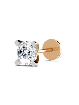 Sparkles - Solitaire Lab Grown Diamonds Nosepin For Women 0.5 Ct 14Kt Rose Gold
