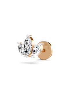 Sparkles - Floral Lab Grown Diamonds Nosepin For Women 0.26 Ct 14Kt Rose Gold
