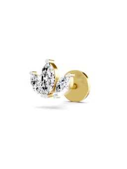 Sparkles - Floral Lab Grown Diamonds Nosepin For Women 0.26 Ct 14Kt Yellow Gold