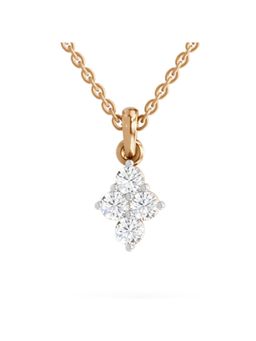 Sparkles - Floral Lab Grown Diamonds Pendant for Women 0.98 Ct 14Kt Rose Gold