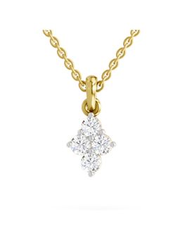 Sparkles - Floral Lab Grown Diamonds Pendant for Women 0.98 Ct 14Kt Yellow Gold