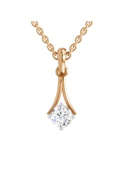 Sparkles - Solitaire Lab Grown Diamonds Pendant for Women 0.75 Ct 14Kt Rose Gold