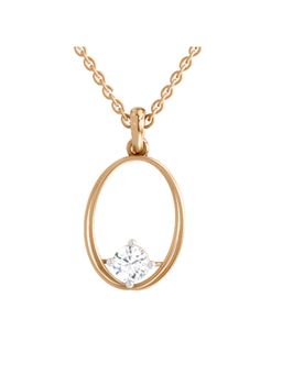 Sparkles - Solitaire Lab Grown Diamonds Pendant for Women 0.60 Ct 14Kt Rose Gold