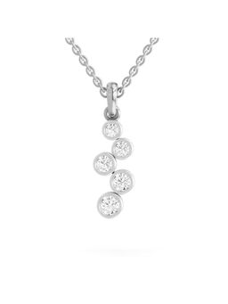 Sparkles - Bubble Drop Lab Grown Diamonds Pendant for Women 0.90 Ct 14Kt White