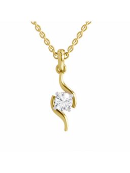 Sparkles - Solitaire Lab Grown Diamonds Pendant for Women 0.75 Ct 14Kt Yellow Gold