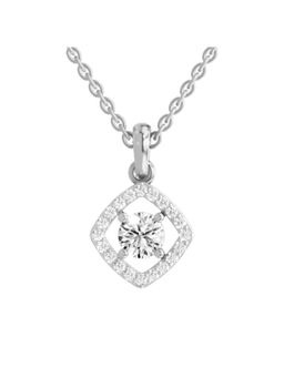 Sparkles - Square Lab Grown Diamonds Pendant for Women 0.75 Ct 14Kt White Gold
