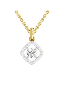 Sparkles - Square Lab Grown Diamonds Pendant for Women 0.75 Ct 14Kt Yellow Gold