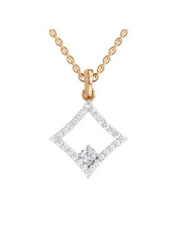 Sparkles - Square Lab Grown Diamonds Pendant for Women 0.60 Ct 14Kt Rose Gold