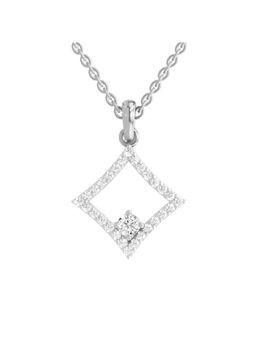 Sparkles - Square Lab Grown Diamonds Pendant for Women 0.60 Ct 14Kt White