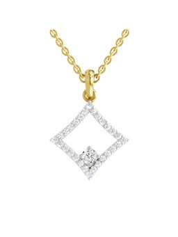 Sparkles - Square Lab Grown Diamonds Pendant for Women 0.60 Ct 14Kt Yellow Gold