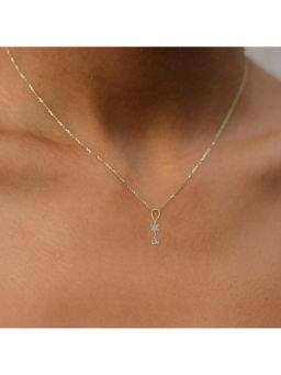 Sparkles - Floral Lab Grown Diamonds Pendant for Women 0.1 Ct 14Kt Yellow Gold