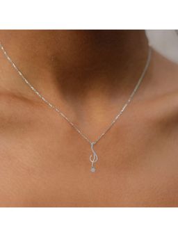 Sparkles - Floral Lab Grown Diamonds Pendant for Women 0.2 Ct 14Kt White