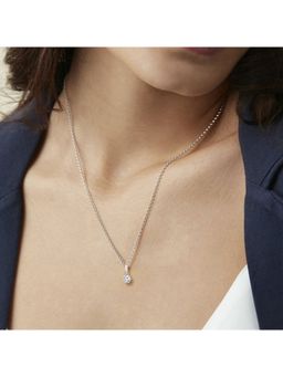 Sparkles - 6 Prong Solitaire Pendant with Chain for Women 0.2 Ct 14Kt White