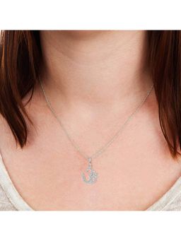 Sparkles - Om Lab Grown Diamonds Pendant for Women 0.25 Ct 14Kt White Gold