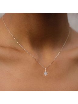 Sparkles - Lab Grown Diamonds Pendant with Chain for Women 0.7 Ct 14Kt Rose Gold