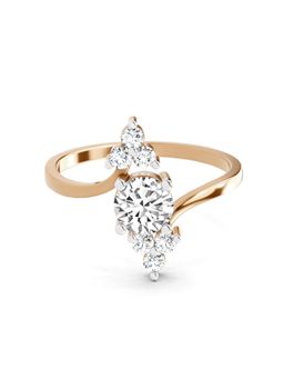 Sparkles - Floral Lab Grown Diamonds Ring for Women 0.21 Ct 14Kt Rose Gold