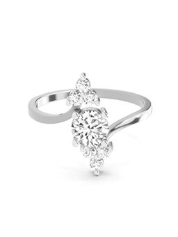 Sparkles - Floral Lab Grown Diamonds Ring for Women 0.21 Ct 14Kt White