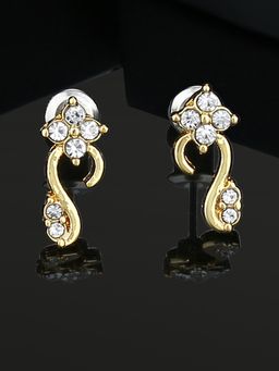 Estele - Splendid Gold-Plated Stud Earrings with Crystal