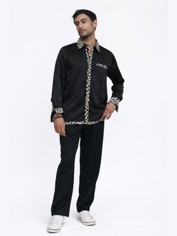 CLUBHAVANA - Noir Wild Luxe Black Premium Soft Satin Shirt