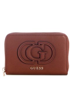 Guess - Women Brown Solid Isola Zip-Around Wallet