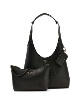 Guess - Women Black Solid Darcy Shoulder Bag with Inner Bag and Card Holder