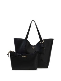 Guess - Women Black Solid Darcy Tote Bag with Inner Bag and Card Holder