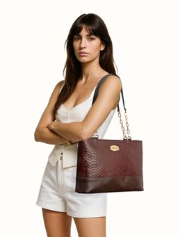 Hidesign - Women Maroon Genuine Leather Shoulder Bag
